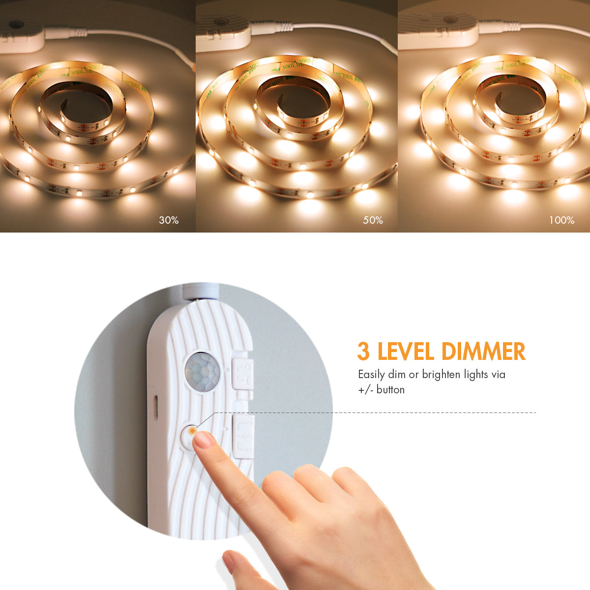 Rayzeek Bewegingssensor Stripverlichting - Warm Wit