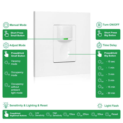 Rayzeek RZ023 Wall Mount Motion Sensor, UK Standard