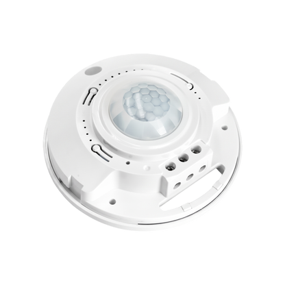 RZ036 ceiling mount motion sensor - settings side, cover off