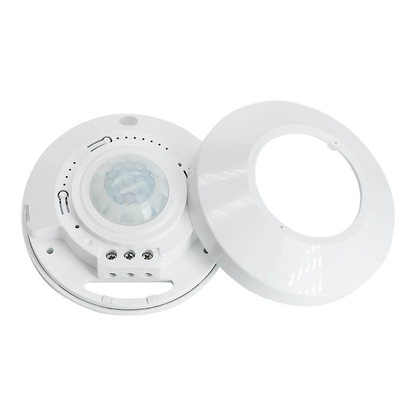 RZ036 ceiling mount motion sensor - settings side with cover