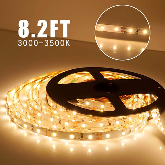 Lampu Strip LED Sensor Gerak PIR Dimmable Rayzeek dengan Adaptor UK, 6M Putih Hangat